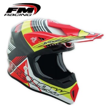 CASCO OSHOW F9 ROSSO GIALLO NERO L-60 (In Esaurimento)