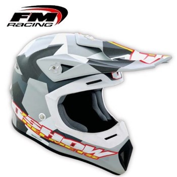 CASCO OSHOW CAMO F9 GRIGIO NERO S-56 (In Esaurimento)