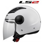 CASCO LS2 OF562 JET AIRFLOW V/LUNGA Bianco Lucido 2XL-63 (In Esaurimento