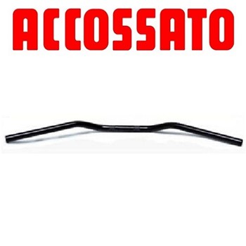 MANUBRIO ACCOSSATO STRADALE IN ALLUMINIO 7003 D.22 MM NERO PIEGA MEDIA
