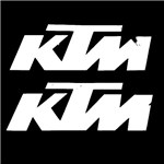 SCRITTA A STRISCIA KTM BIANCA MM 120 (COPPIA)
