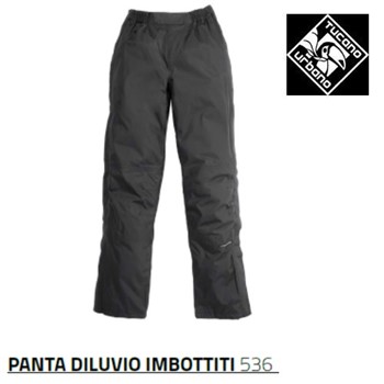 PANTA DILUVIO IMBOTTITI NERO M Sovrapantalone antipioggia invernale