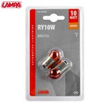 12V Lampada sferica - RY10W - 10W - BAU15s - 2 pz - D/Blister - Arancio