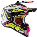 LS2 MX470 CROSS SUBVERTER TRIPLEX NERO ROSA GIALLO XL-61 (In Esaurimento