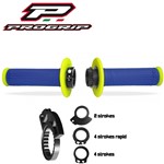 MANOPOLE PRO-GRIP 708 LOCK ON GRIP Giallo Fluo Blu Elettrico MANOPOLE PRO-GRIP 708 LOCK ON GRIP Giallo Fluo Blu Elettrico