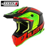 CASCO ORIGINE JUST1 J38 BLADE ROSSO LIME NERO L-60 (In Esaurimento)