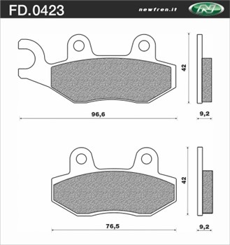 PASTIGLIE FRENO - KYMCO PEOPLE 250 S (pinza sx) 06>A