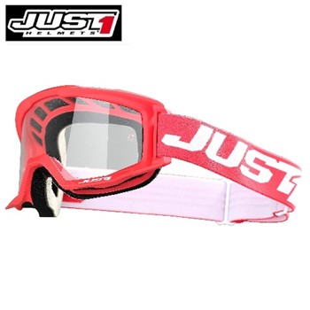 JUST1 GOGGLE VITRO RED-WHITE (In Esaurimento)