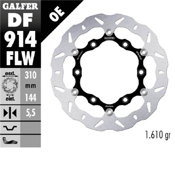DISC WAVE FLOATING (C. STEEL) 310x5,5mm