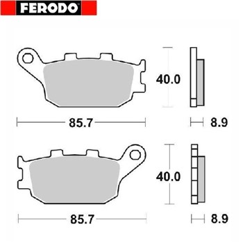 PASTIGLIE FRENO FERODO HONDA CB 600 F HORNET 07 (FD.0172) (65.66570)