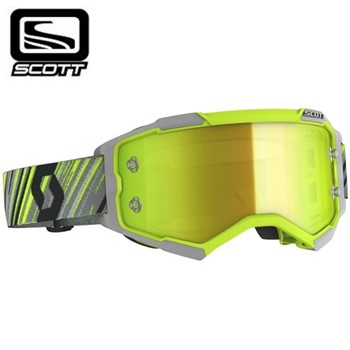 MASCHERA SCOTT FURY GIALLO-GRIGIO CON LENTE CROMATA GIALLA
