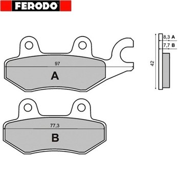 PASTIGLIE FRENO FERODO YAMAHA FZR 50 90>91 - TZM (FD.0163)
