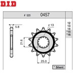 PIGNONE DID PROF. KAWASAKI 650 NINJA 650 ABS 17-20 (SGR 542750015)