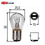LAMPADA RIATEC BILUCE 12V 21/5W BAY15D (MOD. 00) posizione e arresto LAMPADA RIATEC BILUCE 12V 21/5W BAY15D (MOD. 00) posizione e arresto