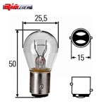 LAMPADA RIATEC BILUCE 12V 21/5W  BAY15D (MOD. 00) posizione e arresto