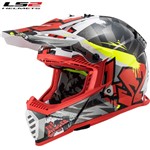 LS2 MX437 Fast EVO CRUSHER BLACK RED XL (In Esaurimento)