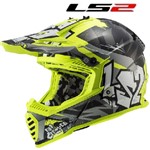 LS2 MX437 Fast EVO MINI CRUSHER BLACK YELLOW L