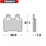 PASTIGLIE FRENO FERODO DERBI BOULEVARD 125 02>04 ATLANTIS (FD.0323)