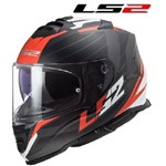 CASCO LS2 FF800 STORM NERVE MATT BLACK RED XS-54 (In Esaurimento)