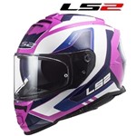 CASCO LS2 FF800 STORM TECHY GLOSS WHITE PINK XS-54 (In Esaurimento)