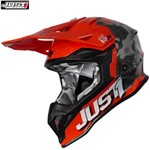 CASCO ORIGINE JUST1 J39 KINETIC Camo grey red fluo orange S-56