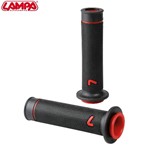 COPPIA MANOPOLE SPORT GRIP NERE CON LOGO ROSSO UNIVERSALI