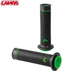 COPPIA MANOPOLE SPORT GRIP NERE CON LOGO VERDE UNIVERSALI