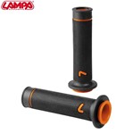 COPPIA MANOPOLE SPORT GRIP NERE CON LOGO ARANCIONE UNIVERSALI