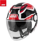 CASCO AIR JET 12.3 STRATOS SHADE Bianco, nero, rosso XS-54 (In Esaurimen CASCO AIR JET 12.3 STRATOS SHADE Bianco, nero, rosso XS-54 (In Esaurimen