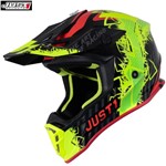 CASCO ORIGINE JUST1 J38 MASK FLUO YELLOW RED BLACK XL-61