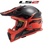 LS2 MX437 Fast EVO ROAR MATT BLACK RED L