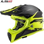 LS2 MX437 Fast EVO ROAR MATT BLACK H-V YELLOW M-58