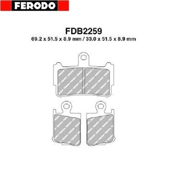 PASTIGLIE FRENO FERODO - HONDA VFR F 1200 - 2009 (FD.0491) (4PZxconf)