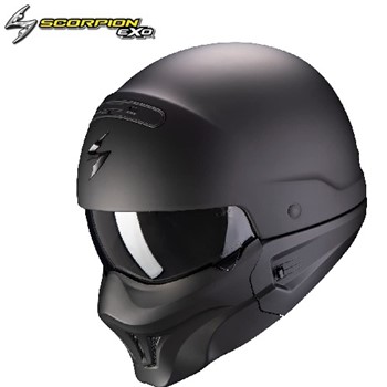 CASCO SCORPION MODULARE EXO COMBAT EVO NERO OPACO S-56 (In Esaurimento)