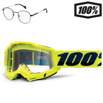 OCCHIALE 100% ACCURI 2 OTG YELLOW LENTE TRASPARENTE (461195)