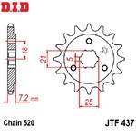 Pignone JT Sprockets JTF437 per Suzuki DR 600, DR 650 90-95, Catena 520,