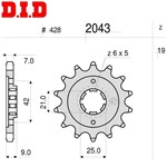 PIGNONE DID PROF. YAMAHA 350 XT 350 4 VALVOLE 1985-2000