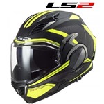 CASCO LS2 MODULARE VALIANT II REVO BLACK H-V YELLOW XS-54 (In Esauriment CASCO LS2 MODULARE VALIANT II REVO BLACK H-V YELLOW XS-54 (In Esauriment