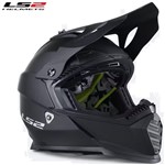 LS2 MX437 Fast EVO MATT BLACK XL