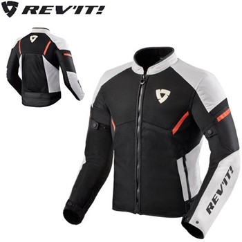 GIACCA REV'IT GT-R AIR 3 bianco-neon rosso L-50