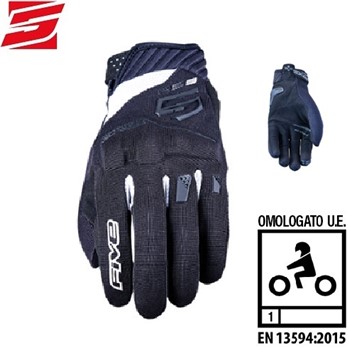 GUANTI FIVE RS3 EVO BLACK-WHITE S