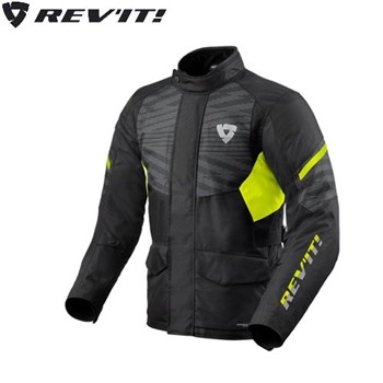 GIACCA REV'IT DUKE H2O nero-giallo neon L-50 (In Esaurimento)