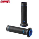 COPPIA MANOPOLE SPORT GRIP NERE CON LOGO BLU UNIVERSALI