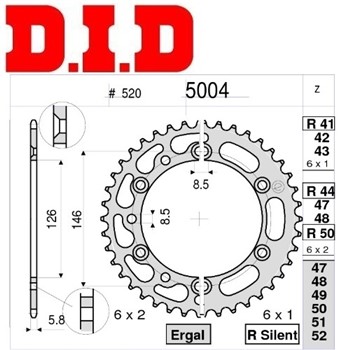 CORONA DID PROF. SUZUKI 400 ACCIAIO (DID 5004/50)