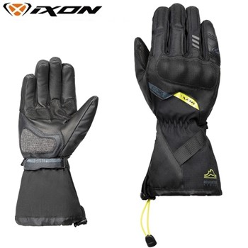 GUANTI PRO EDDAS TESSUTO-PELLE NERO-GIALLO VIVO M