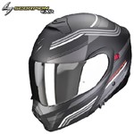 CASCO SCORPION MODULARE EXO-930 NERO OPACO-ARGENTO XS-54 (In Esaurimento