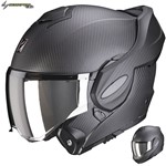 CASCO SCORPION MODULARE EXO-TECH EVO CARBON NERO OPACO M-58 22.06