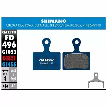 Pastiglie FRENO BICI GALFER mescola blu Road per Shimano Dura-ace,