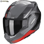 CASCO SCORPION MODULARE EXO-TECH EVO GENRE grigio-nero-rosso XL-61 22.06