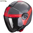 CASCO SCORPION JET EXO CITY II SHORT grigio-rosso XS-54 22.06